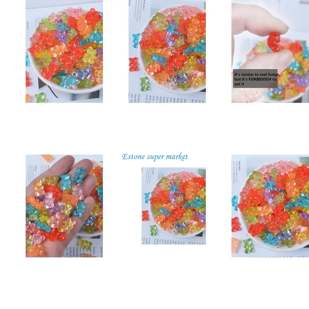 090B Giocattolo melma colorato Giocattolo gomma morbida Orso Stuffer per fai da te Giocattolo stucco melma 12