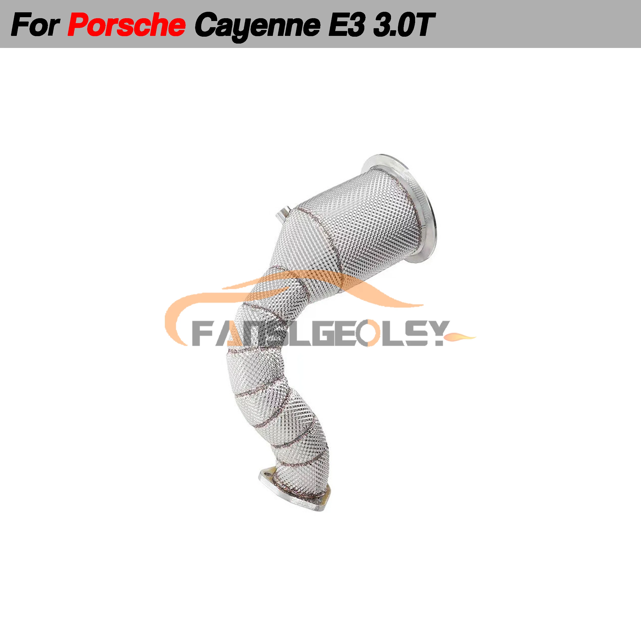 

For Porsche Cayenne e3 3.0T Stainless Steel Downpipe Performance Exhaust System with Heat shield and catalytic converter