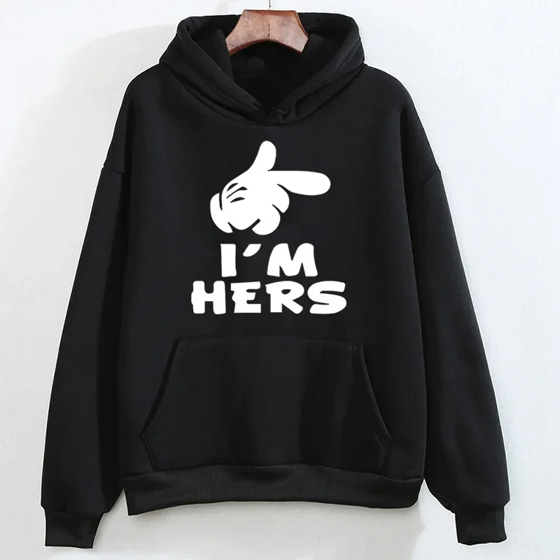 

Autumn I'm Hers He's Mine Lover Matching Couple Hoodies Sweatshirt Tops Fashion Harajuku Hoodies Streetwear 2024 Hoodie