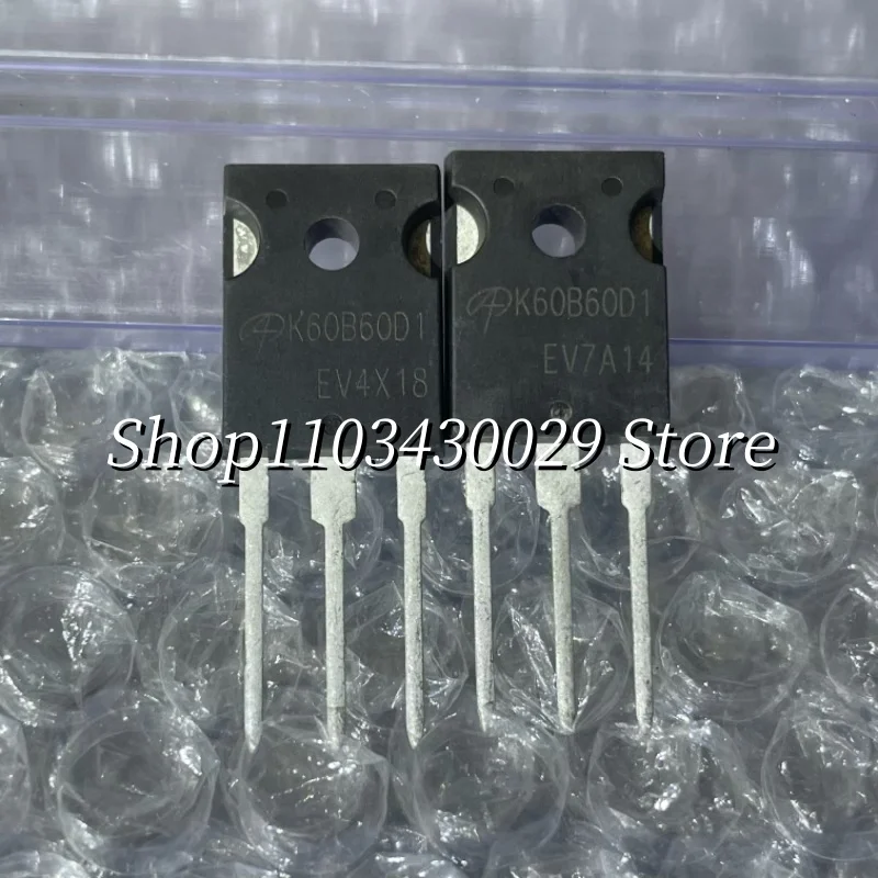 10Pcs New Original AOK60B60D1 K60B60D1 TO-247 60A 600V Alpha IGBT Power Tube