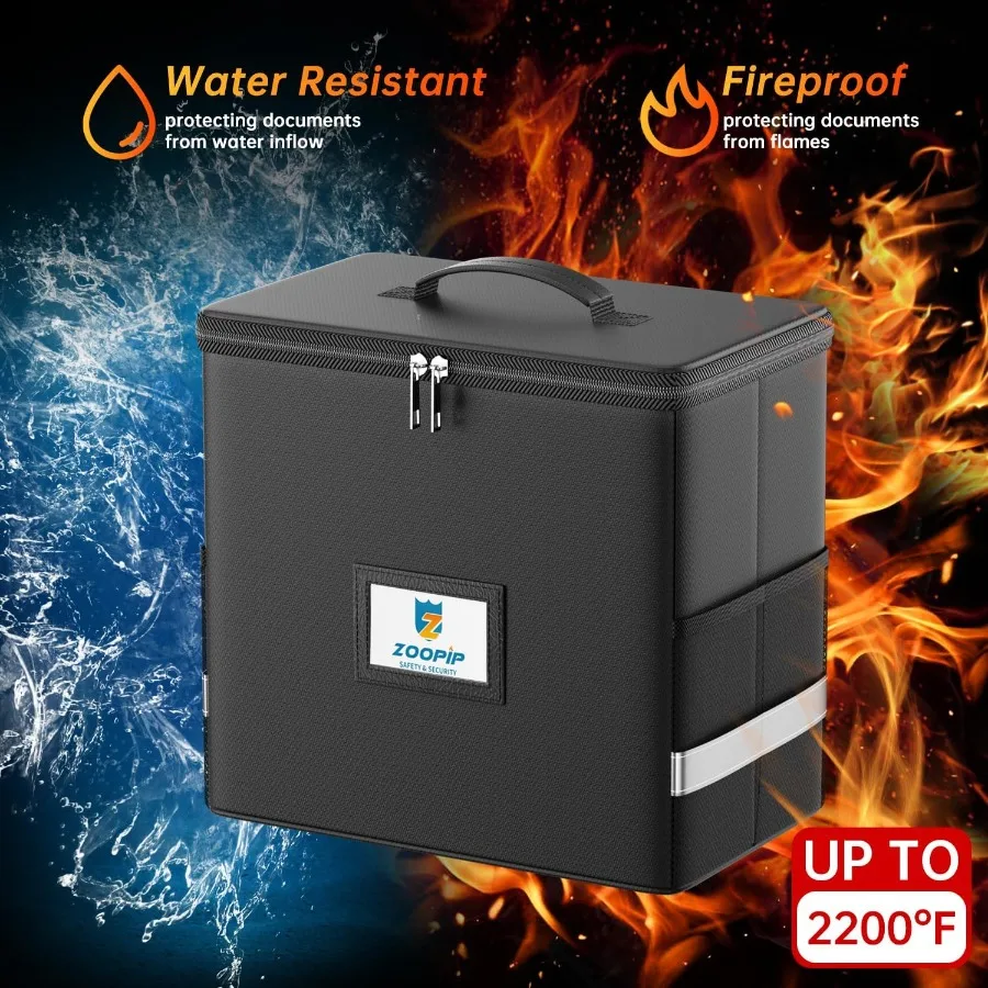 Scatola portadocumenti ignifuga con cartelle portadocumenti sospese 7x1.2 tasche per fisarmonica Organizzatore di file sospeso per gancio retrattile in formato lettera 1