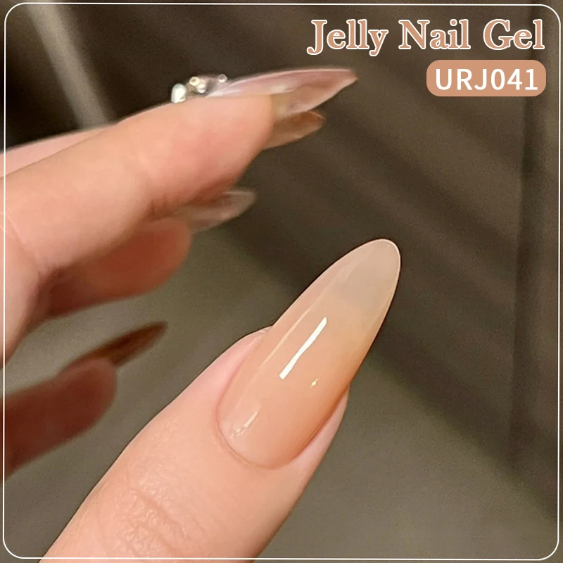 UR SUGAR 15ML 누드 핑크 컬러 네일 아트 아이스 투명 베어 컬러 네일 에나멜 2025 젤리 젤 네일 폴리쉬 세미 퍼머넌트 쏙 오프