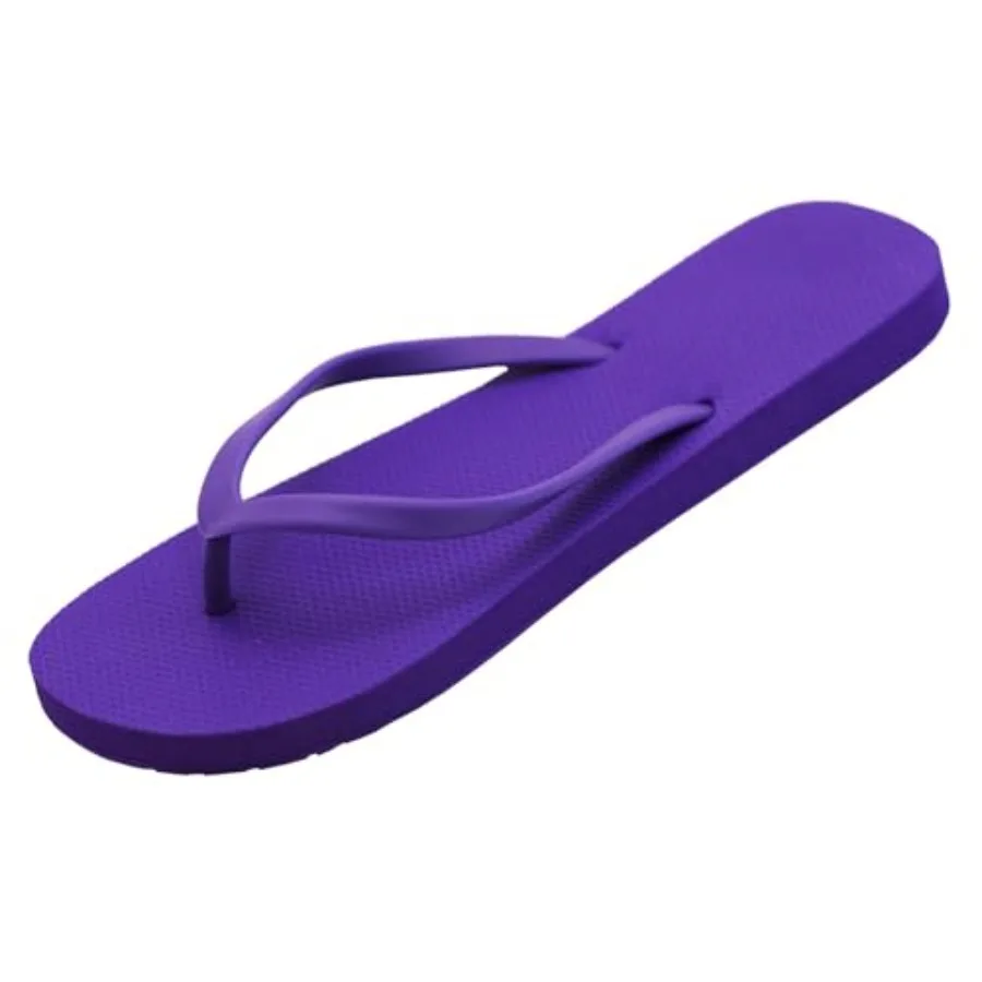 

Flip Flops for Women, Ladies Shower Slippers, Summer Flat Sandals, Bathroom Beach Pool Slip-On Shoes, Lightweight Basic Thongs