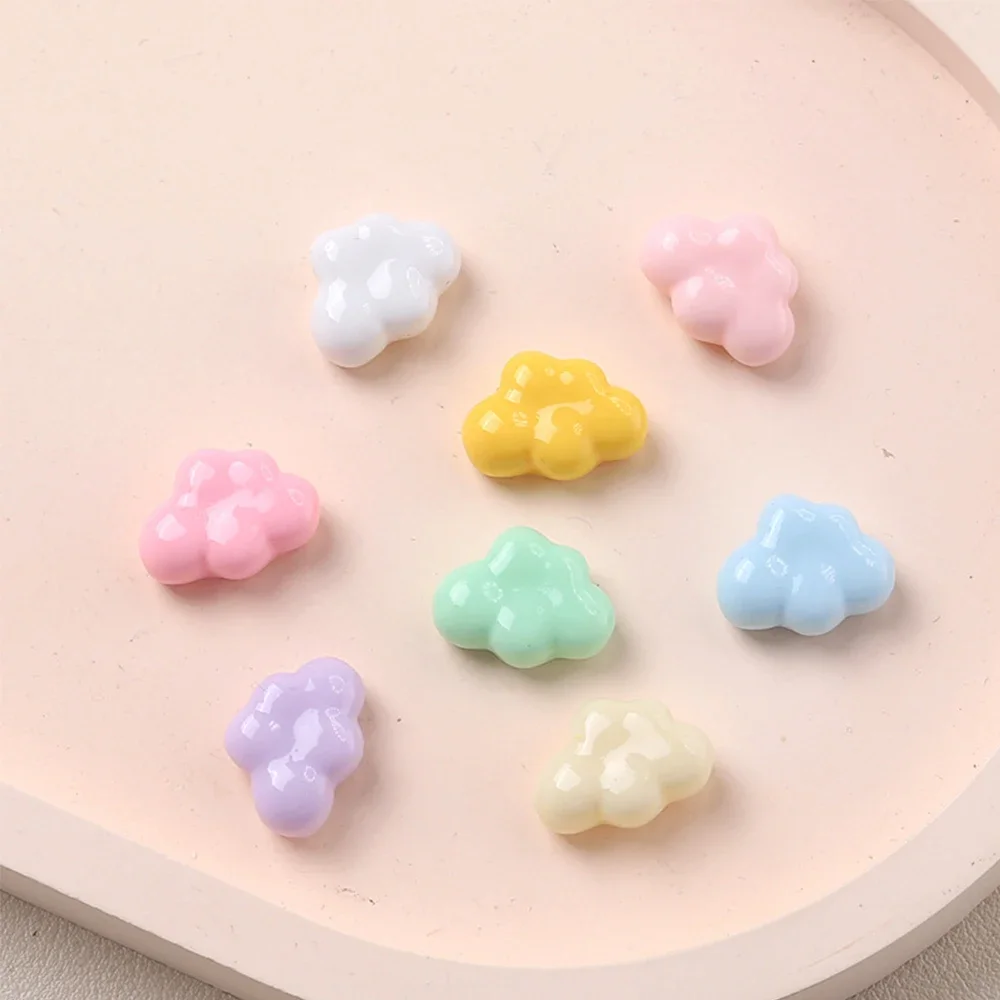 20PCS Shiny Mini Clouds Series Miniature Flat Back Resin Cabochons For Hairpin Scrapbooking DIY Home Decor Craft Accessories