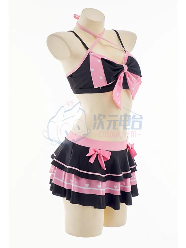 Imagem -03 - Anime Feminino Cosplay Bonito Maiô Verão Morango Sexy Dividir Biquíni Roupa de Banho para Meninas 2023 Tamanhos S-xl