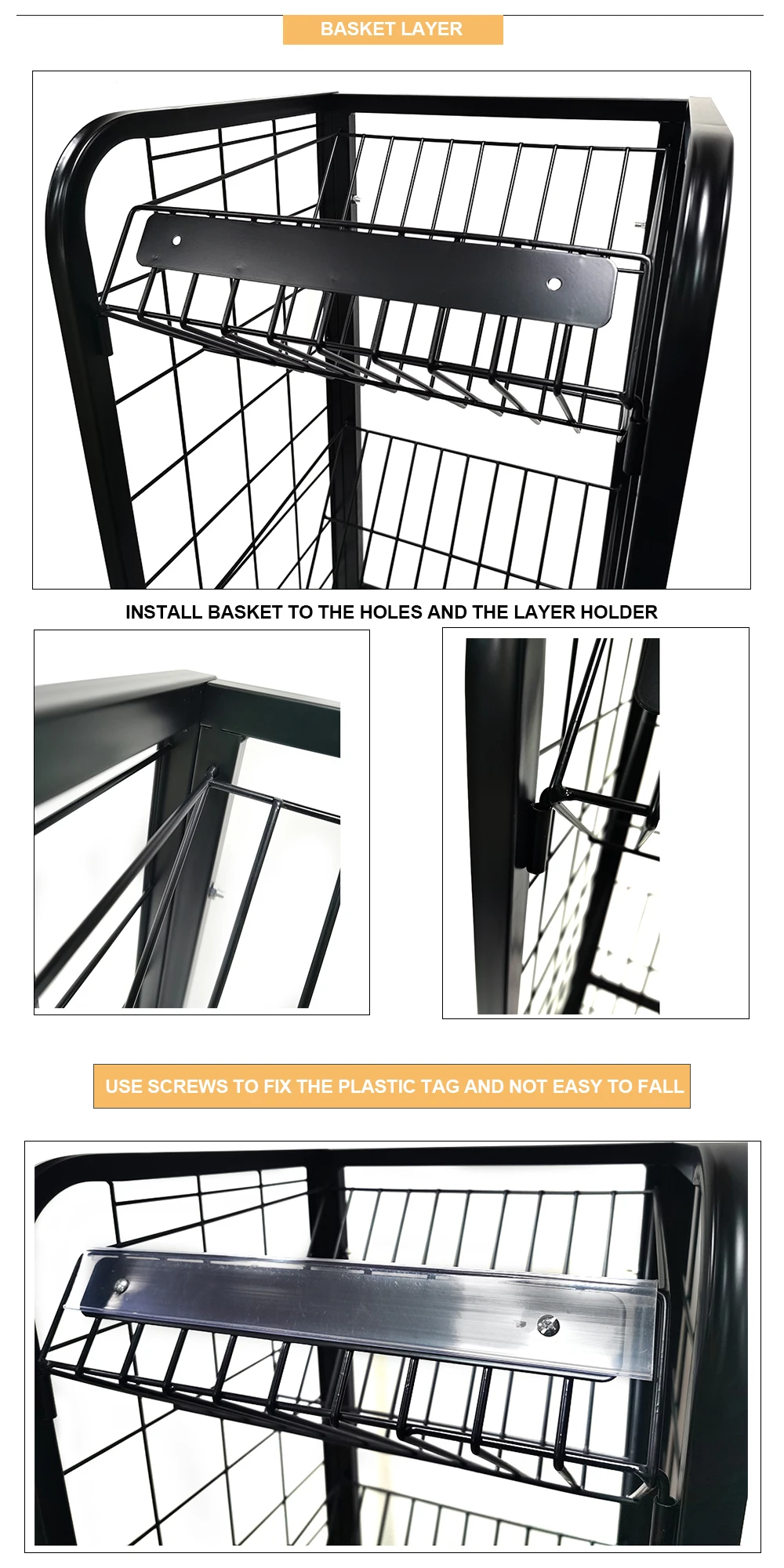 Custom Made Retail Store Multi Layer Shelf Iron Steel Wire Holder Floor Metal Rack Folding Book Shop Magazine Display Stand