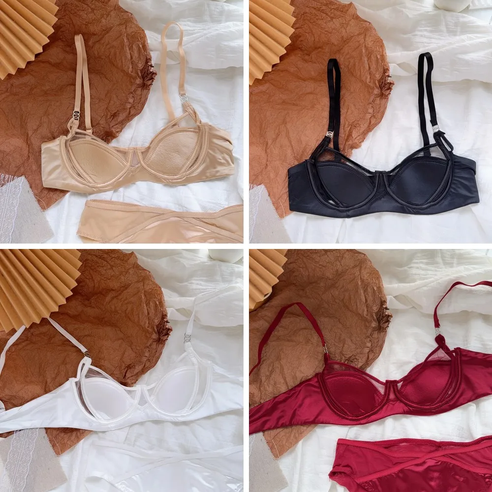 

Ultra-Thin Half Cup Push Up Bra Set, Invisible Seamless Summer Lingerie for Women