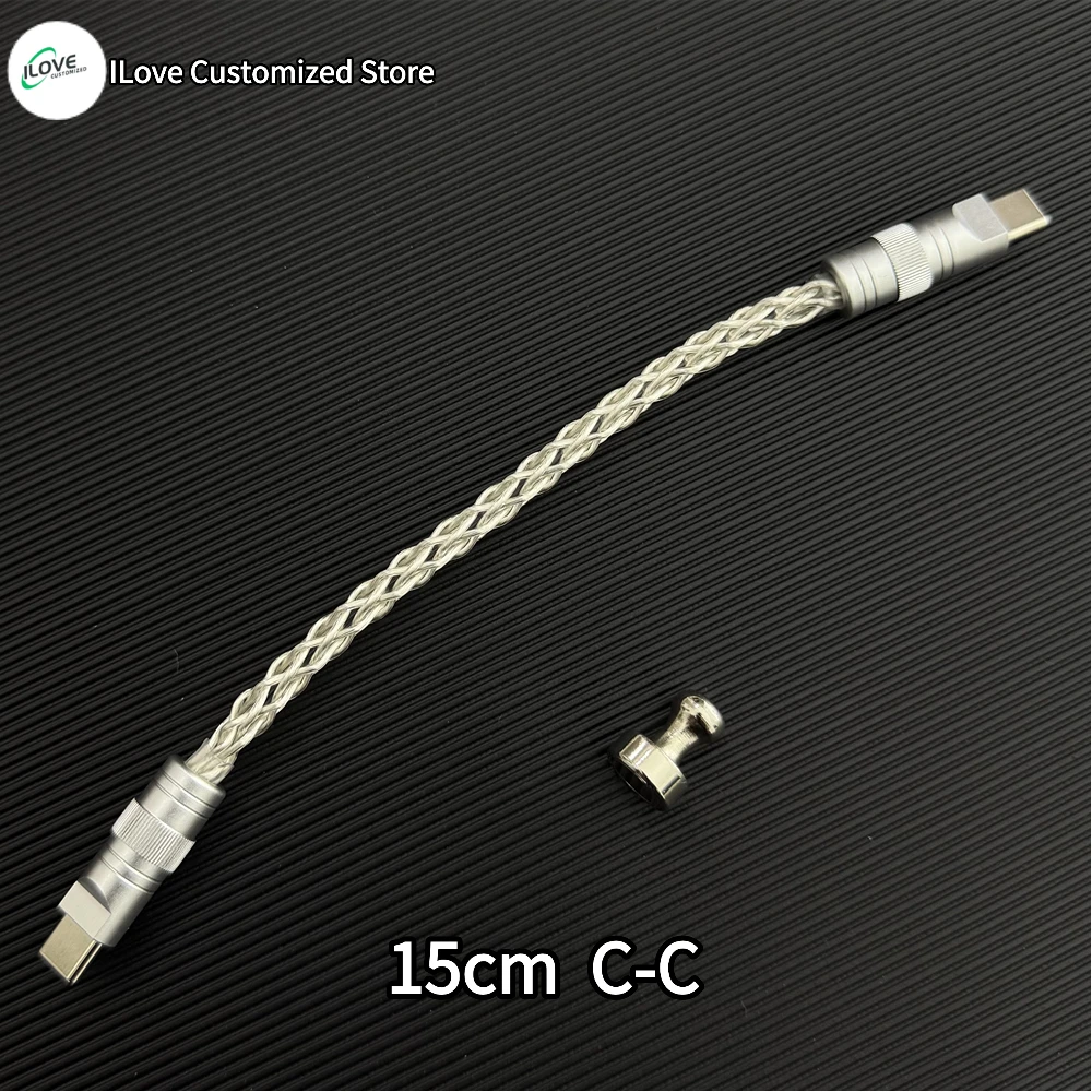 15cm C-C/USB-C Single crystal copper keyboard cable supports 8k