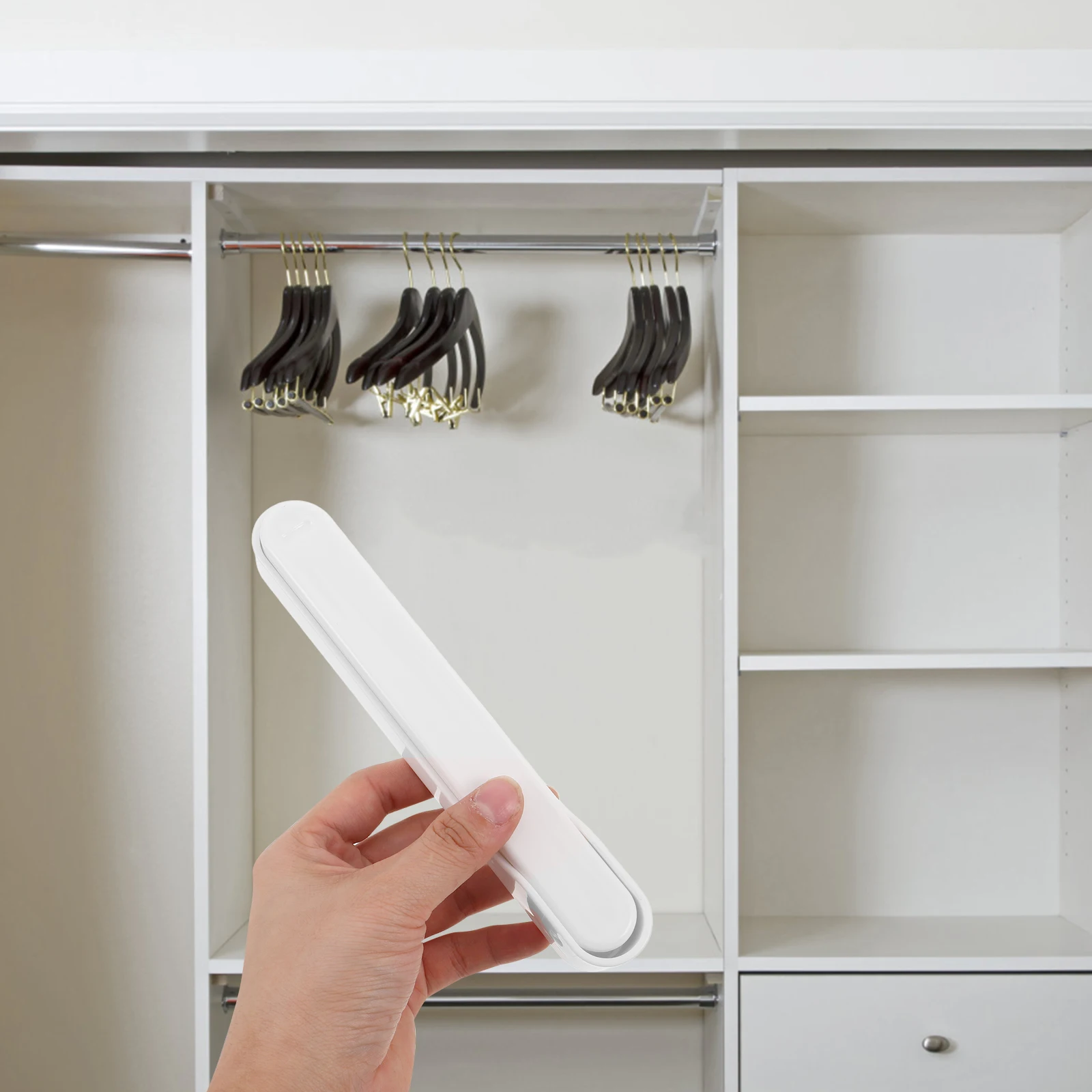 

Foldable Clothes Hanger Organizer Space Saving Closet Holder for Adults and Kids Plastic Hanger Storage Rack Laundry Room