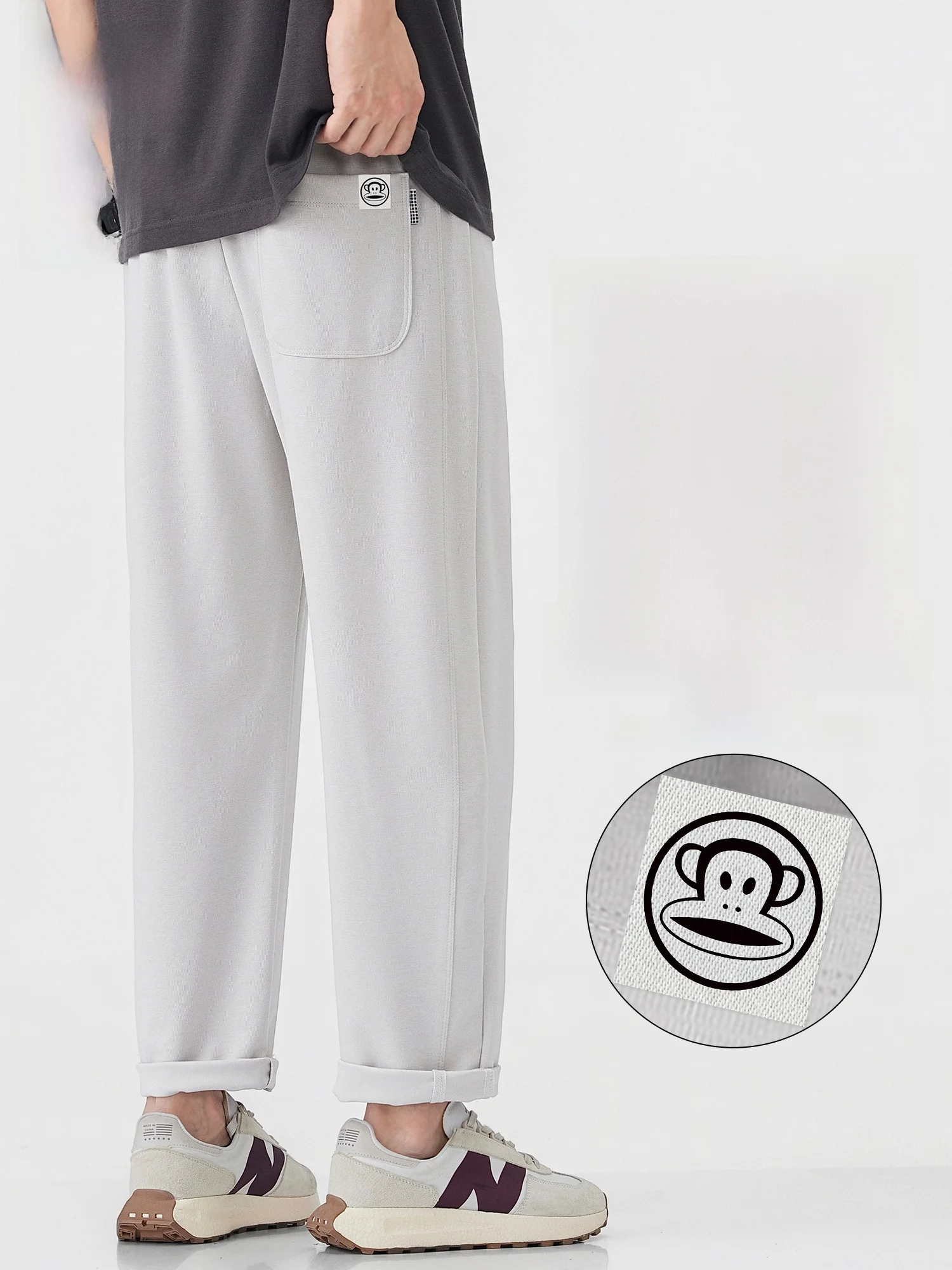 

PaulFrank Elastic Sports Casual Pants Men's Loose Straight Leg Cone ape Spring Trendy Color Youth Active Sle