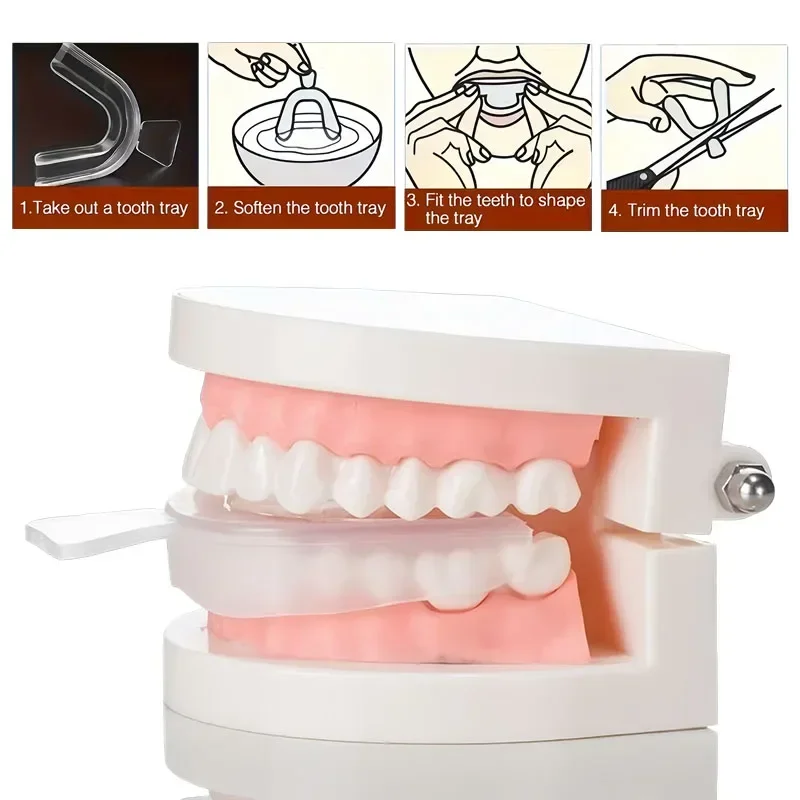 Silicone Night Mouth Guard Tooth Care Removable Gingiva Guard Teeth Whitening Dental Mouthguard Thermoforming Mouth Trays