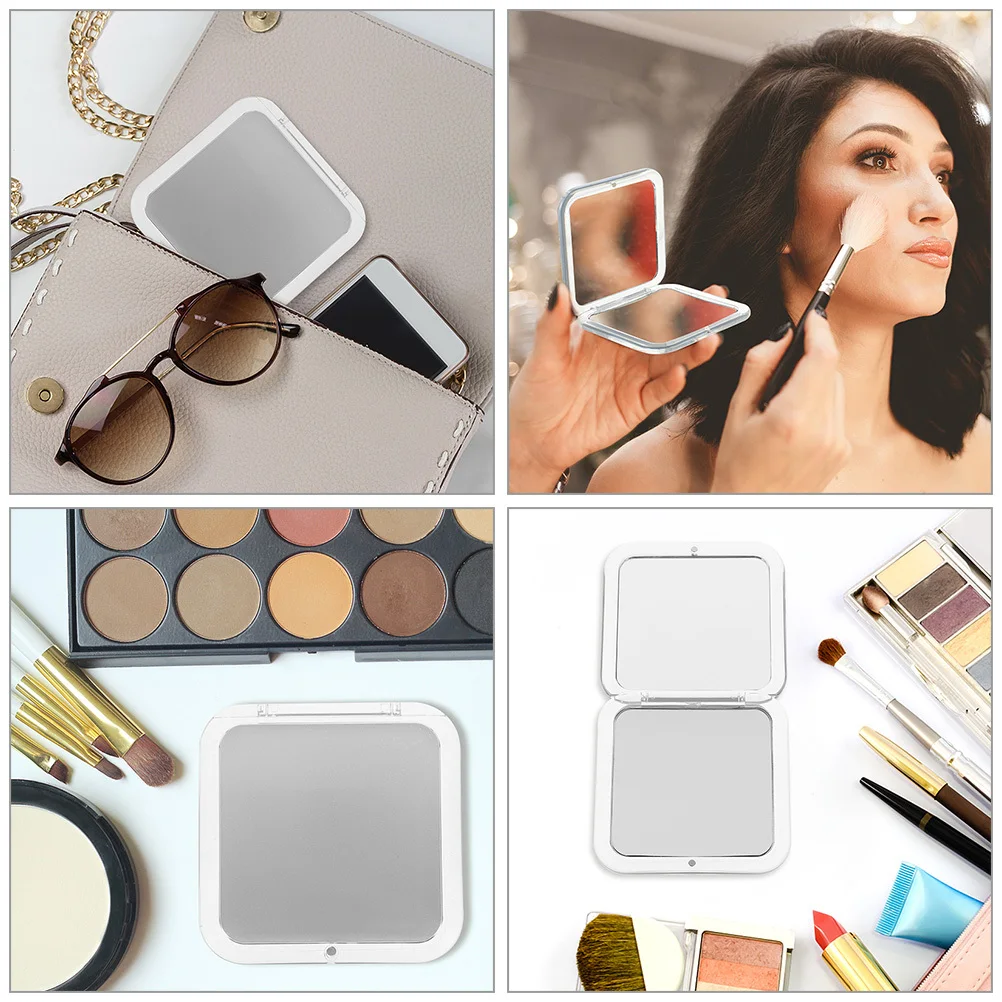 

Square Foldable Magnifying Mirror Compact Makeup Mirror Mini Portable for Travel Business Trips Women Girls Mini Mirrors