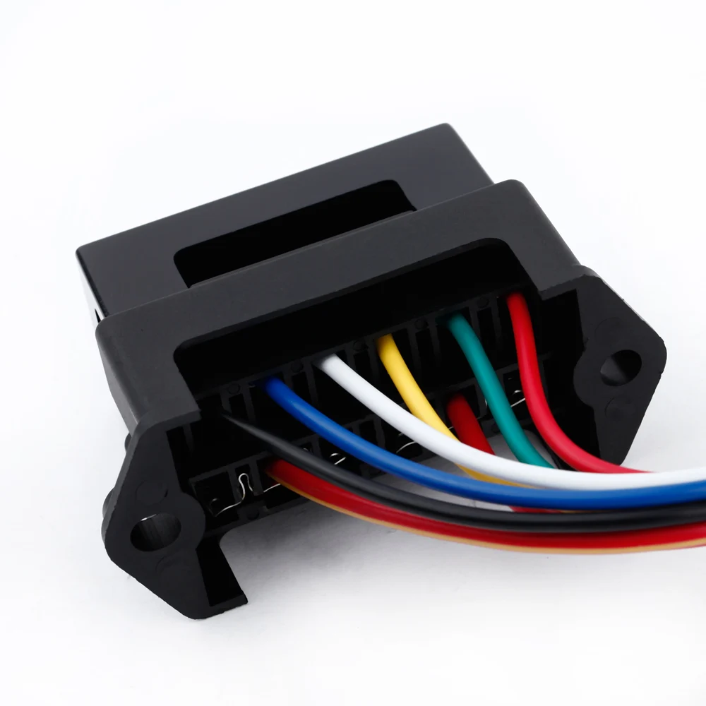 6 Way DC32V Circuit Car Trailer Auto Blade Fuse Box Block Holder ATC ATO 2-input 6-ouput Wire