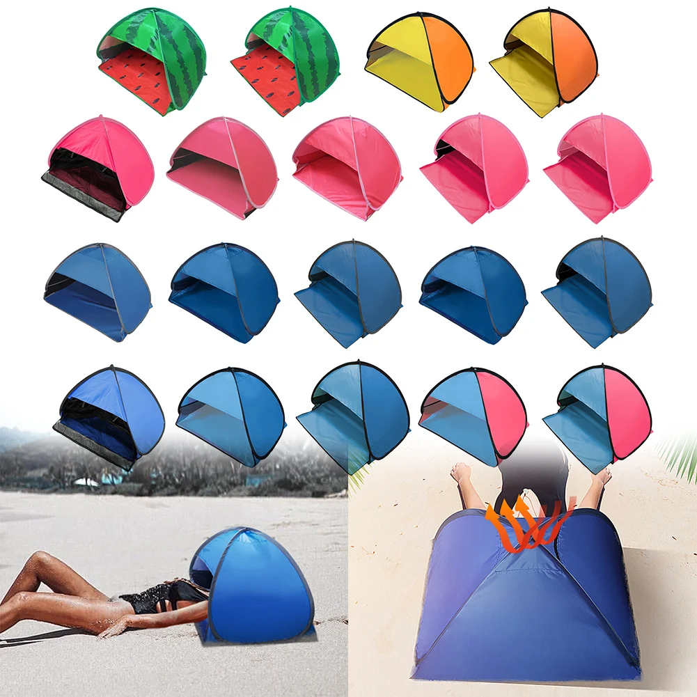 Portable Pop-Up Pet Beach Tent With UV Protection Automatic Sunshade For Cats/Dogs Easy Fold Travel Shelter With Phone Pocke