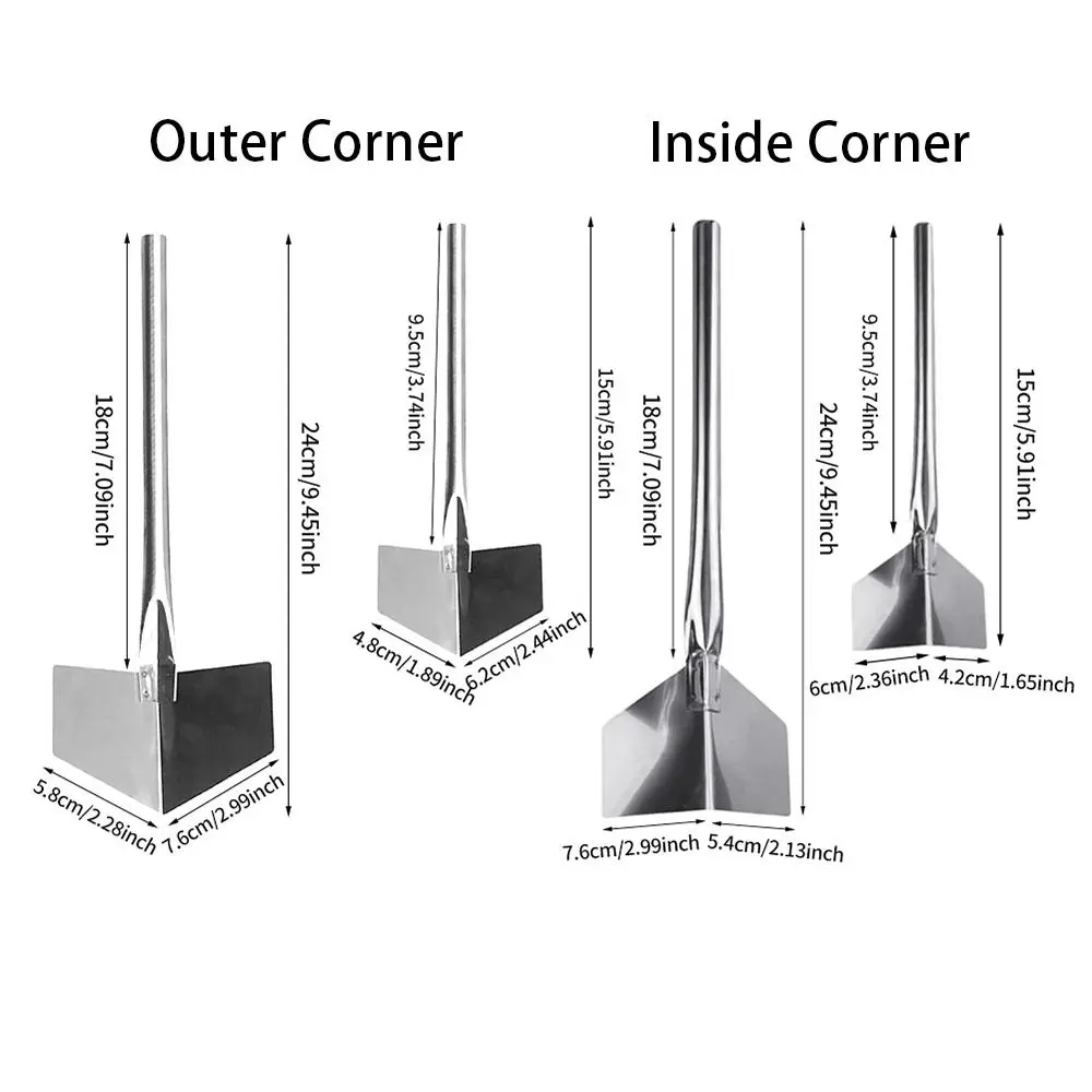 90 Degree Internal/External Corner Trowel Wall Plaster Scraper Filling Squeegee Drywall Corner Putty Shovel Caulk Removal Tool