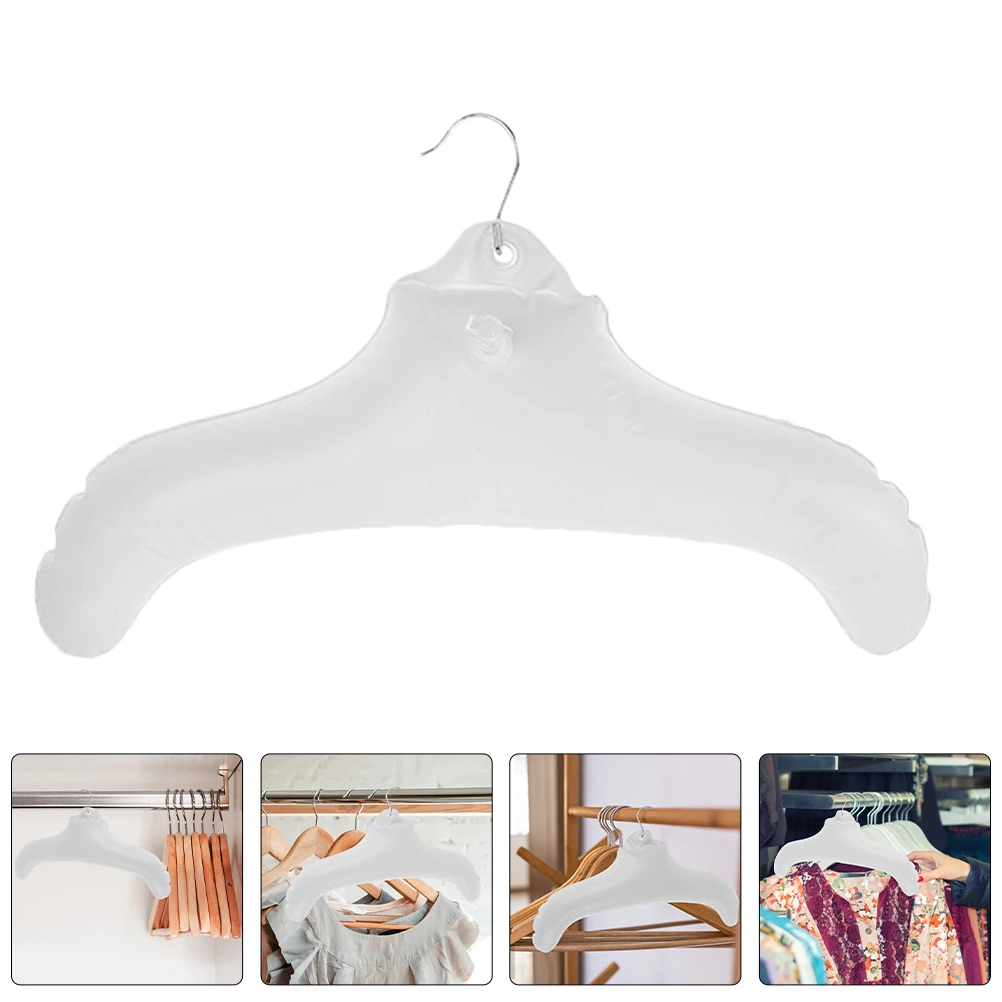 

5 Pcs Inflatable Hanger Clothes Hangers Foldable Travel Drying Device Iron Rack Folding Convenient