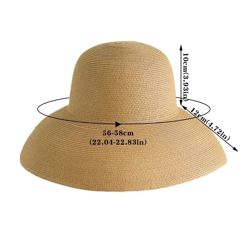 Floppy Wide Brim Summer Beach Straw Hat UPF Straw Sun Hat for Women Girl