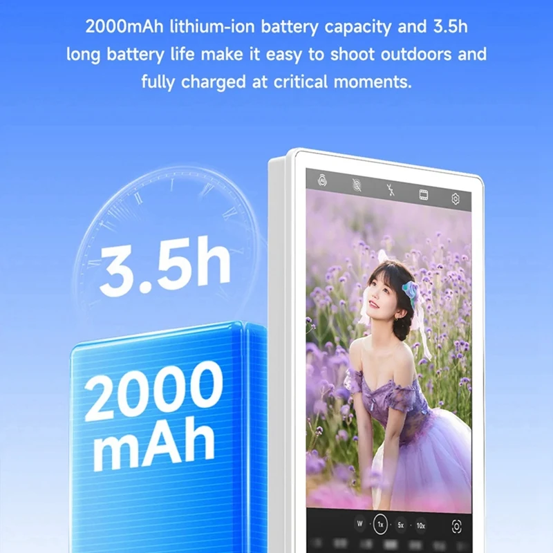 Magnetischer Telefon-Vlog-Selfie-Monitor-Bildschirm, Rückkamera-Selfie-Monitor, 720P-Display, kabellos zum Anschluss an Mobiltelefone-A74P