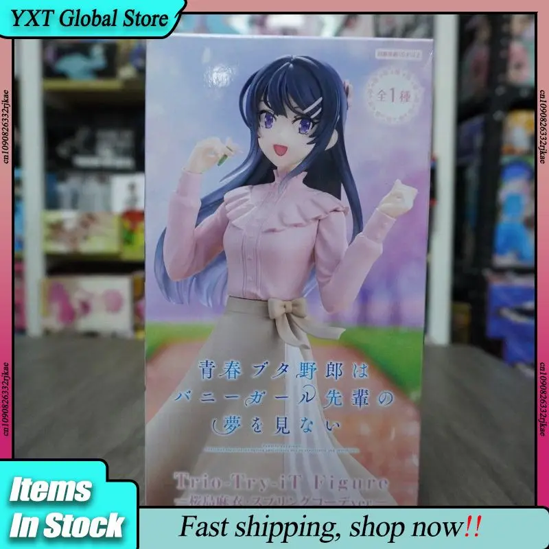 

Оригинальная фигурка Furyu Sakurajima Mai Trio-Try-It, весенняя ПВХ, 21 см, модель аниме-персонажа для девочек, коллекция кукол, рождественская игрушка в подарок