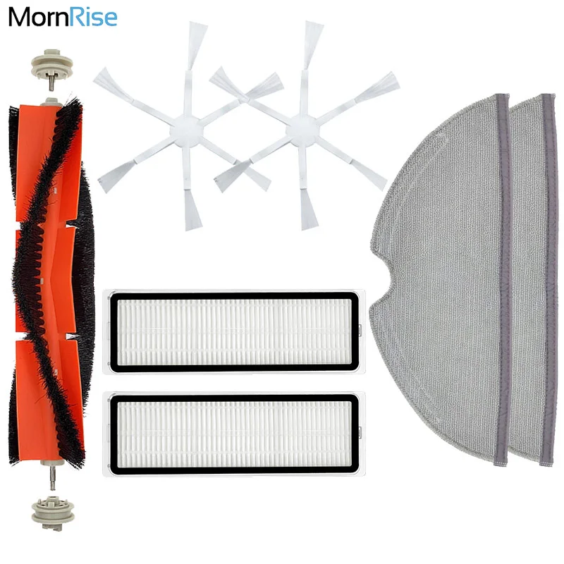 متوافق مع ملحقات MOVA Z500 / L600 طقم استبدال المكنسة الكهربائية قطع الغيار مرشح الفرشاة الرئيسية ممسحة القماش