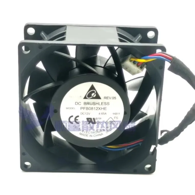 

Delta Electronics PFB0812XHE H811 DC 12V 4.65A 80x80x38mm 4-Wire Server Cooling Fan