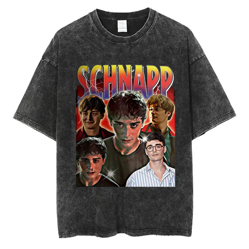 Vintage Washed Oversized t shirt The Sorcerer Will Byers TV Show Graphic T-Shirts Men's Fashion Short Sleeve T-shirt streetwear