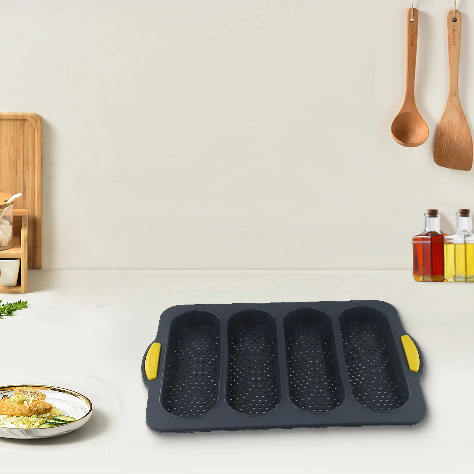 

Silicone Mould French Bread Mould Toast Bakeware Baking Tray Bread Pans Cooking Kitchen Accessories Multipurpose