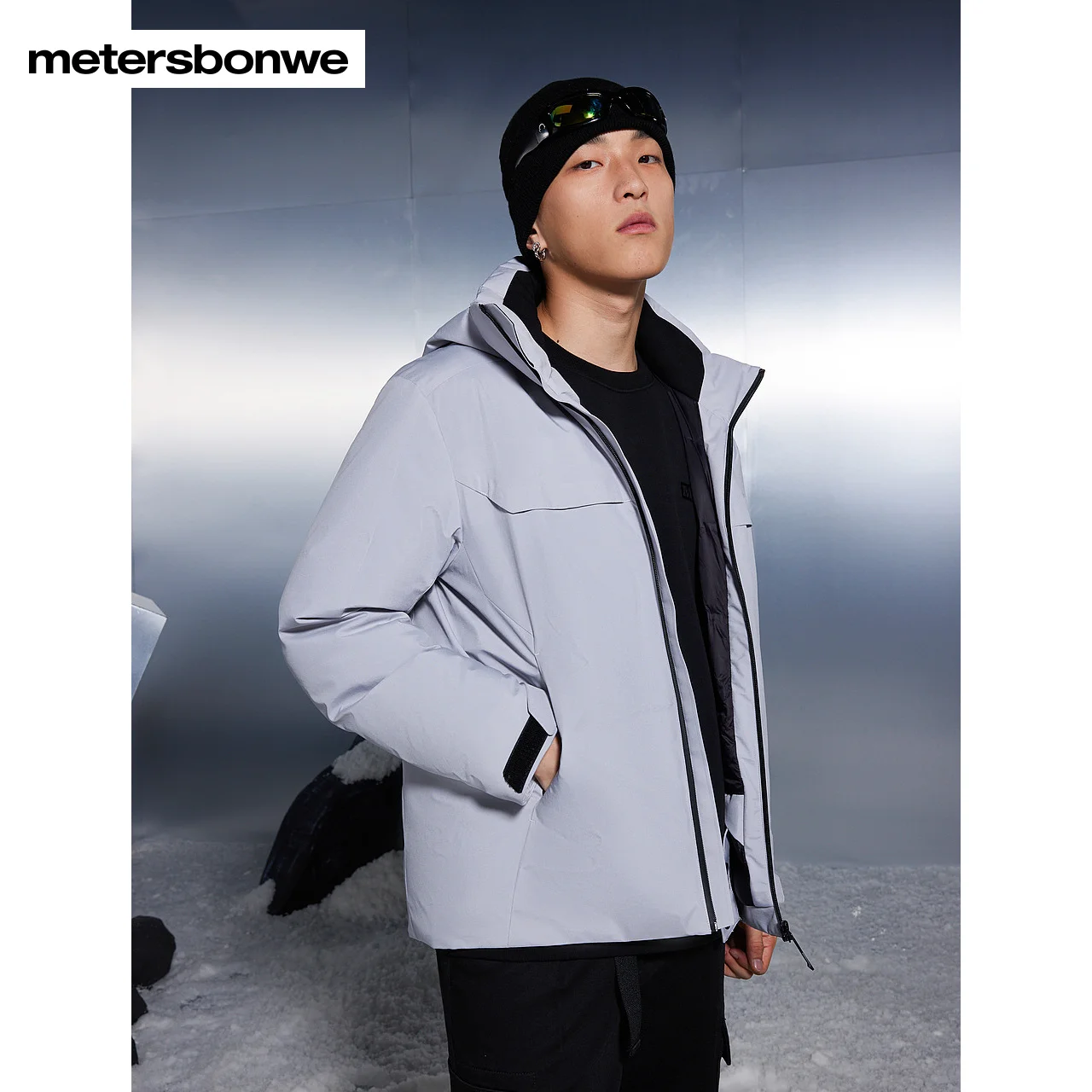 Metersbonwe Waterproof Jacket Puffer Men And Women Mid Length  Goose Down Parker Coats Thick Loose Winter