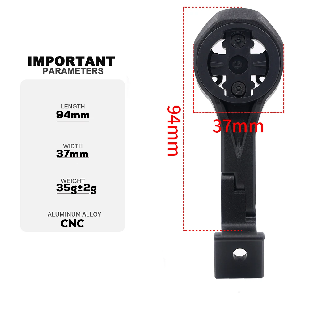 Uchwyt na komputer BERIJIE Out Front ze stopu aluminium do kierownicy C68 V4RS CC.01, kompatybilny z GPS/Garmin/Bryton/Wahoo