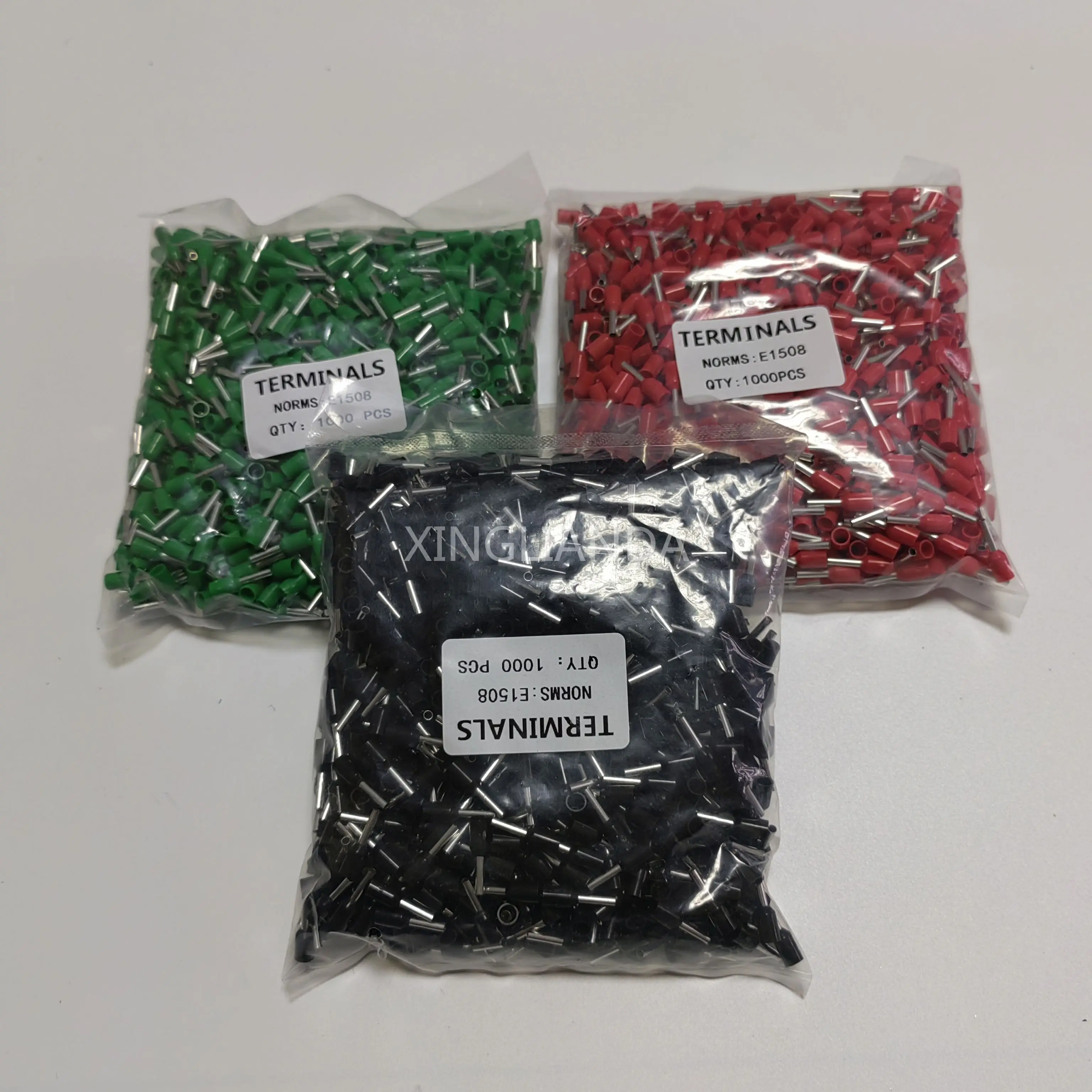 1000 peças e1508 virolas isoladas bloco terminal cabo final conector de fio terminal de crimpagem elétrica