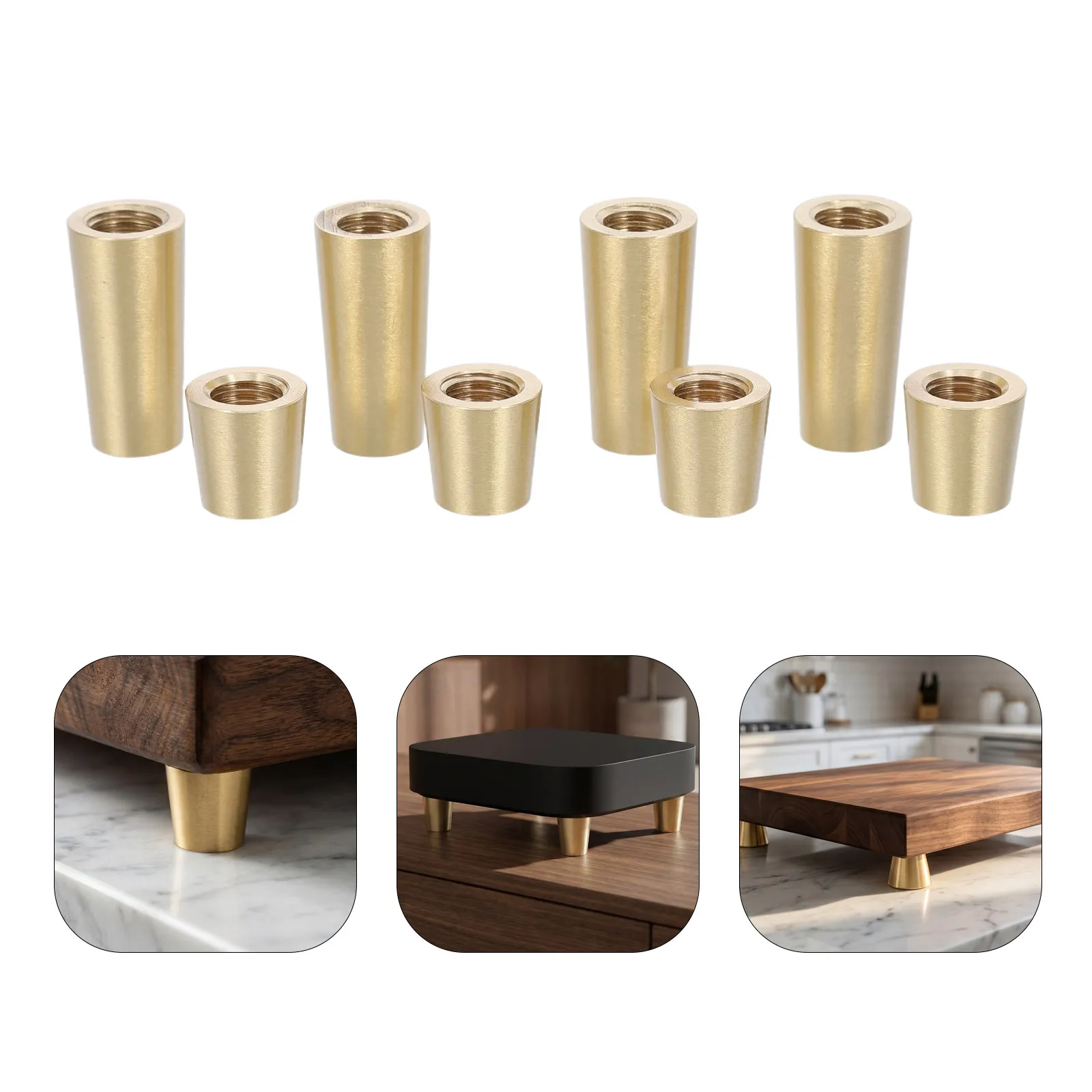 

8pcs Cutting Board Feet Non Slip Cutting Blocks Legs Pads Copper For Kitchen Furniture And Appliances Protection For Furniture