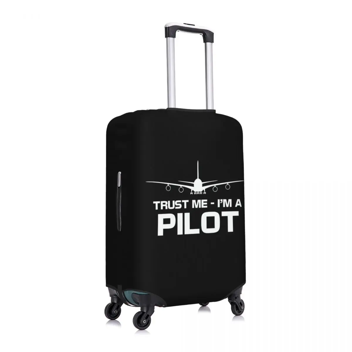 Custom Trust Me IM A Pilot Luggage Cover Protector  Plane Flying Aeroplane Aviation Gift Travel Suitcase Covers for 18-32 Inch