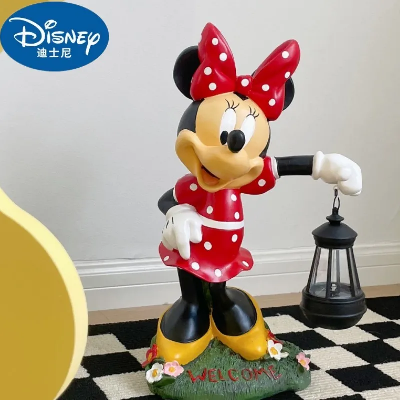 

Disney Mickey Minnie Mouse Figure Solar Resin Floor Decoration For Living Room And Home Courtyard Housewarming Decoration Gift