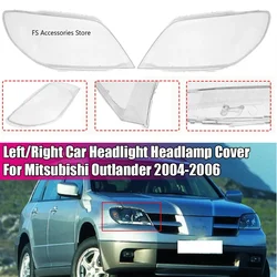 Cubierta de faro delantero de coche, lente transparente para Mitsubishi Outlander 2004, 2005, 2006