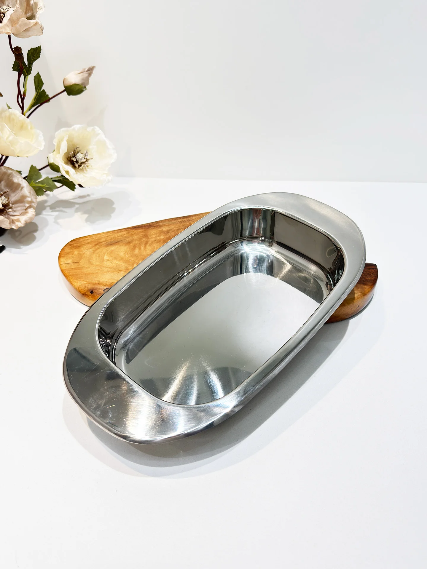 1810-stainless-steel-rectangular-plate-fish-roasting-dish-steamed-meat-dish-dumplings-cold-dish-fruit-dish-multi-function-plate