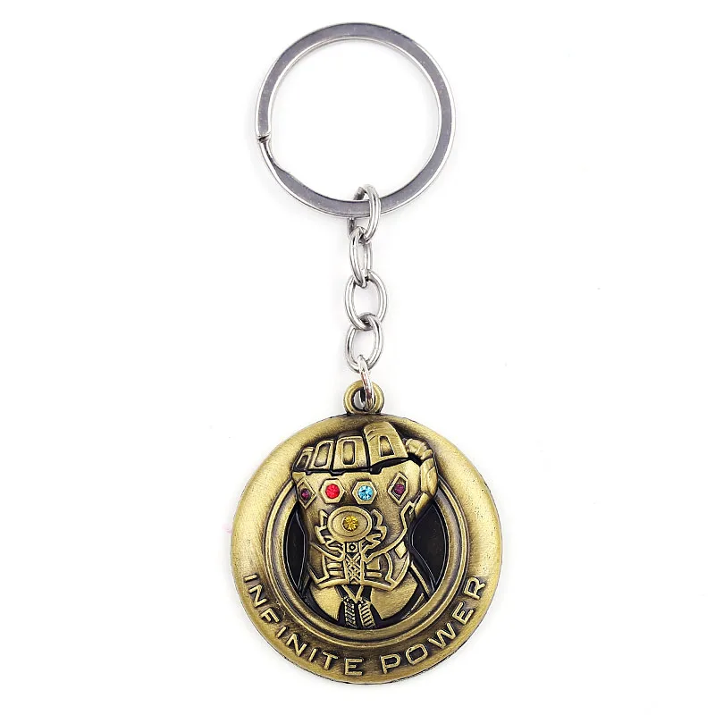 Disney Marvel Avengers Thanos Infinity Glove Key Chain Around The Movie Metal Pendant Keychain Fist Keyring Car Keychain