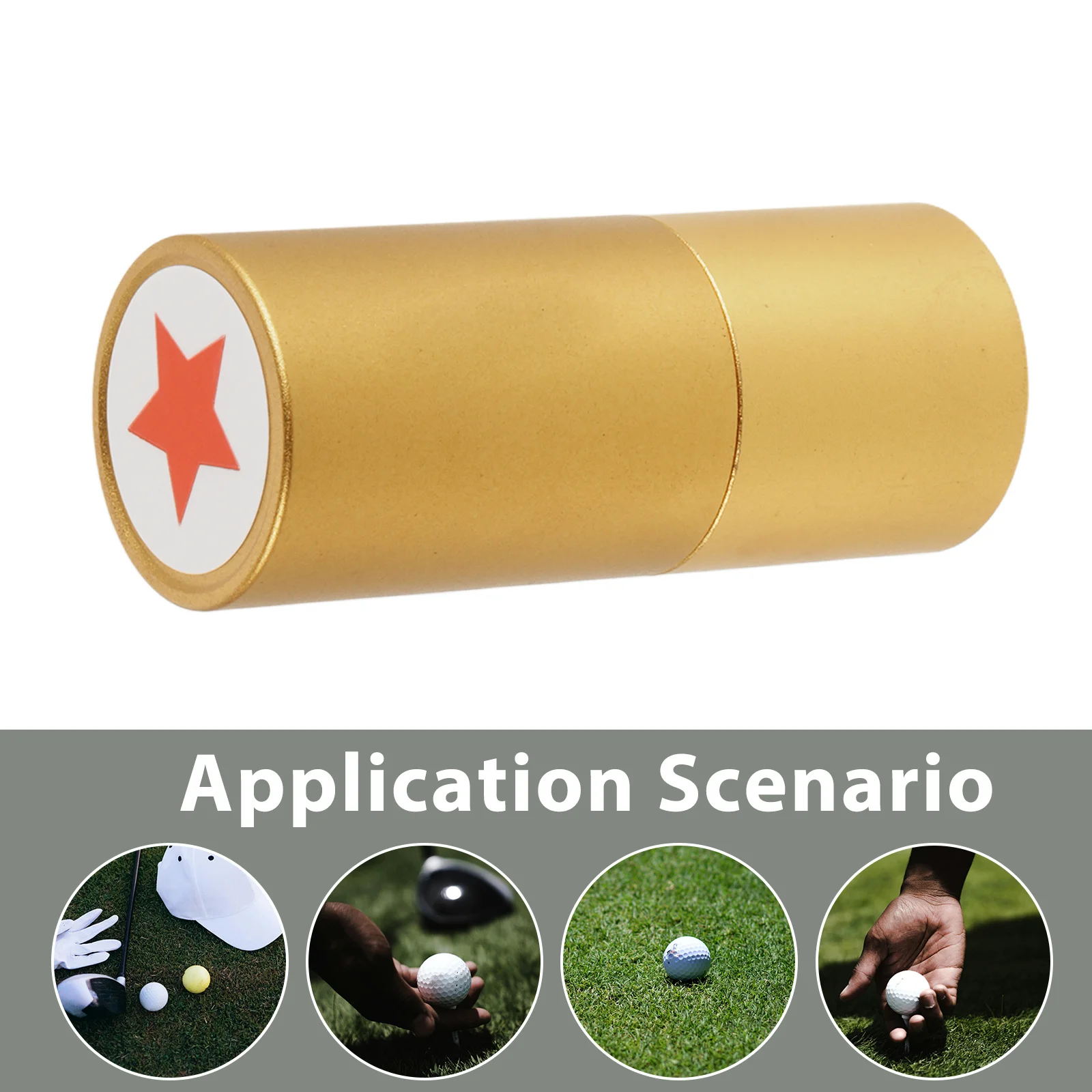 Szablon do znakowania piłek golfowych z wzorem gwiazdy, wielokrotnego użytku, plastikowy, światłoczuły, do śledzenia i poprawy pozycjonowania piłek golfowych.