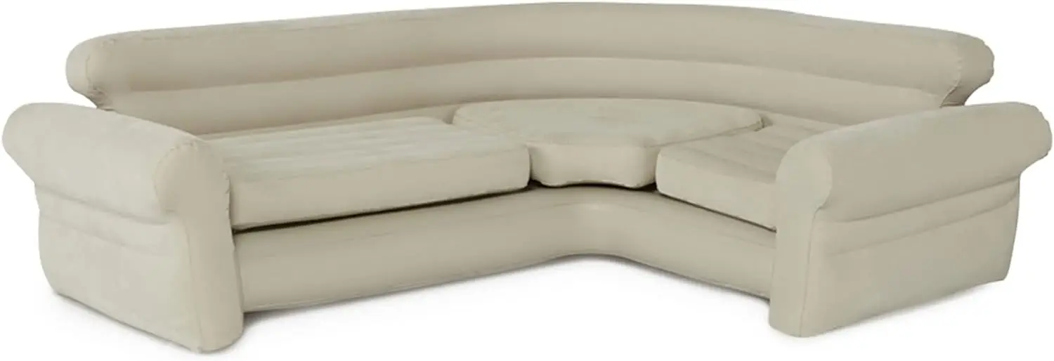 

Intex 68575EP Inflatable Corner Sofa: L-Shaped – Indoor Use 2-in-1 Valve 880lb Weight Capacity 101” x 80” x 30”