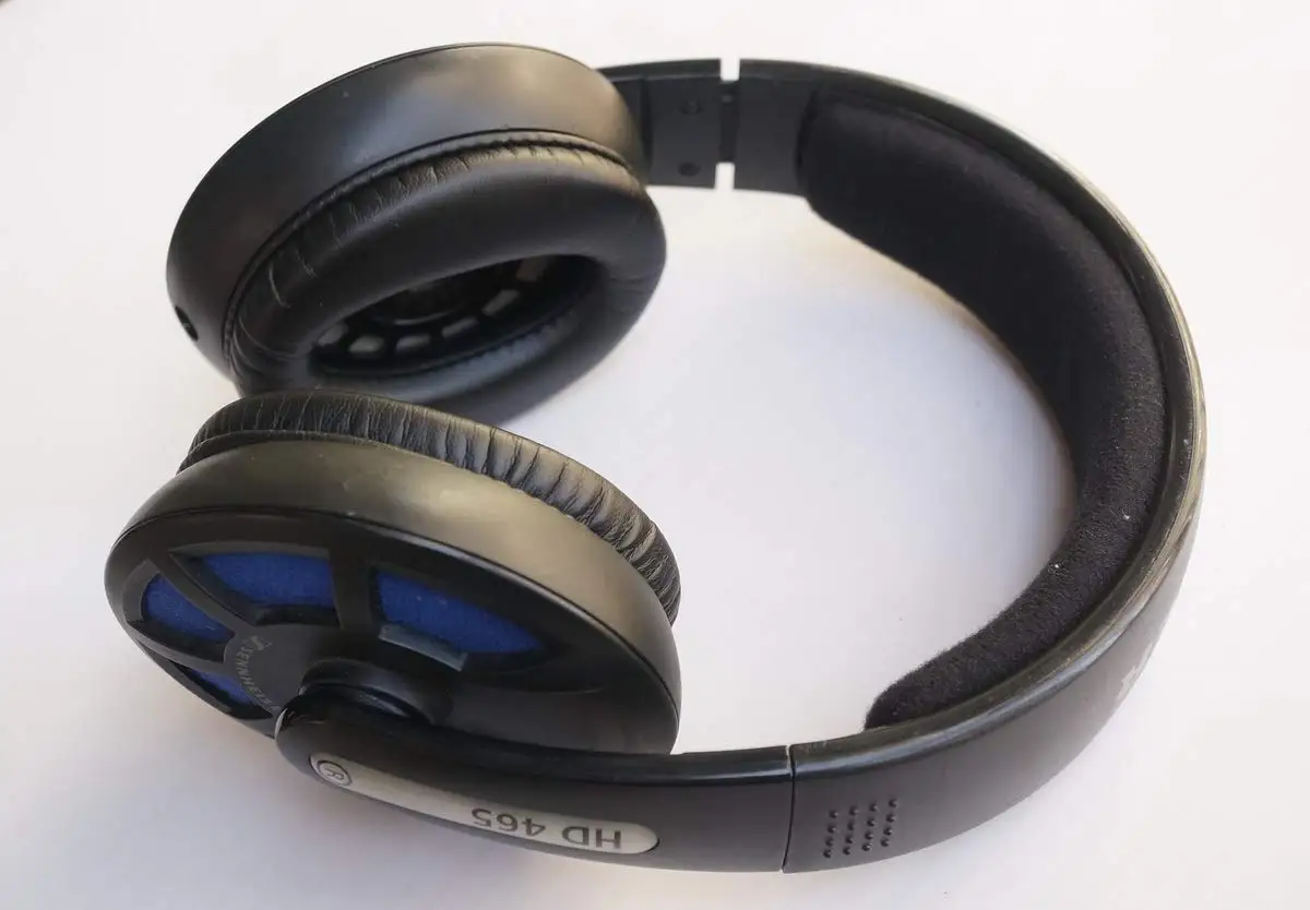 استبدال رئيس الفرقة وسادة جلدية ، إصلاح أجزاء ل سنهيزر HD465 و HD485 سماعات الرأس ، أسود