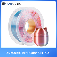 ANYCUBIC Dual-Color Tri-Color Silk PLA 1KG 1.75mm PLA Filament For FDM 3D Printer Shine Bright Multicolor 3D Printing Materials