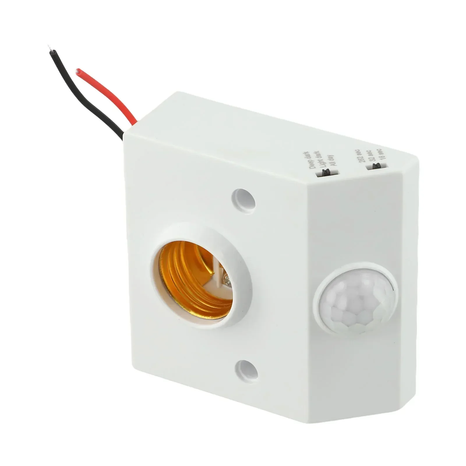 E27 Infrared Induction Lamp Socket Holder Automatic Human Body Infrared PIR Sensor Bulb Light E27 Base PIR Motion Detector Wall