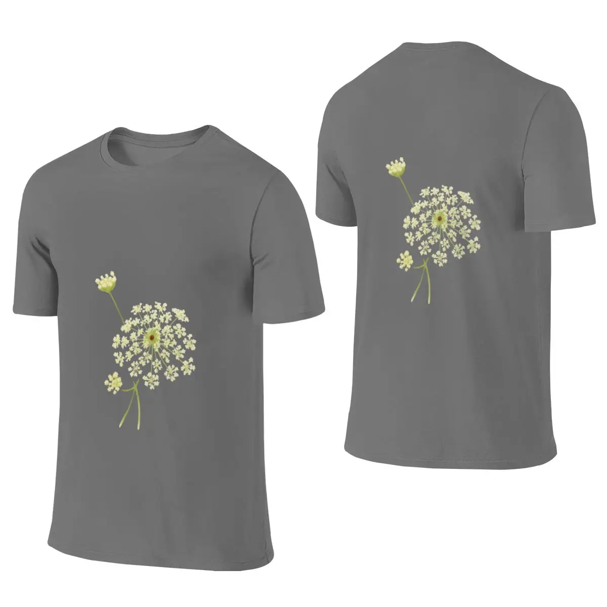 Queen Anne S Lace American Style Reversible T-shirt Casual And Relaxed Anti-Pilling Shirt