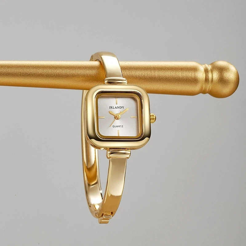 New Fashion Luxury Watches For Woman Square Gold Casual Quartz Watch Women Students Wrist Stainless Steel Bracelet Watches Gifts