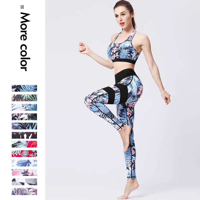 Cloud Hide Zestaw do jogi Siłownia Bezszwowa odzież Odzież sportowa Kobiety Fitness Dres Koszula Biustonosz Top Legginsy z wysokim stanem Spodnie