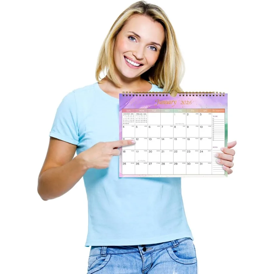 التقويم 20252026 Iludes من يوليو 2025 إلى ديسمبر 2026 18 تقويم الحائط الشهري 2026 11 × 8.5 Ihes. ورق سميك مع مواعيد جوليان أ #4