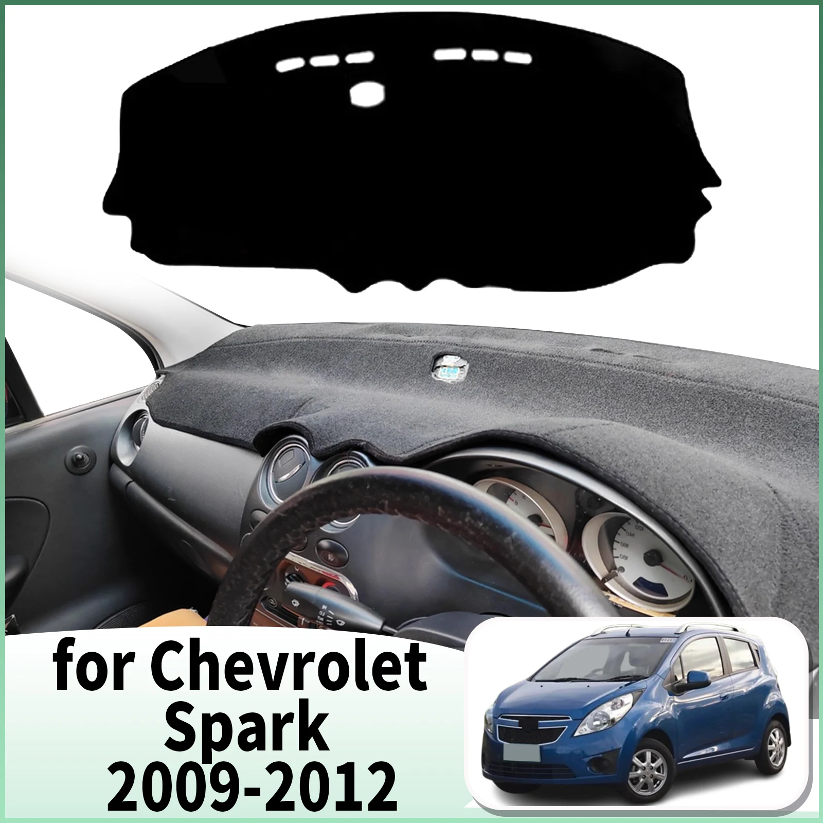 

for Chevrolet Spark 2009-2012 Sonic GT Dashmat Dashboard Cover Pad Accessories DashMat Sunshade Protective Carpet Car Leather