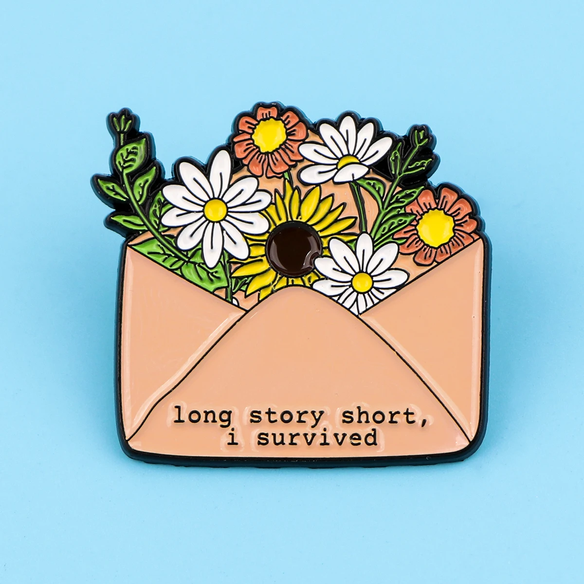 Female Singers Inspiration Enamel Pin Flowers Envelope Brooch Pines Lapel Pins Badge Clothing Accessories Jewelry Fans Gift