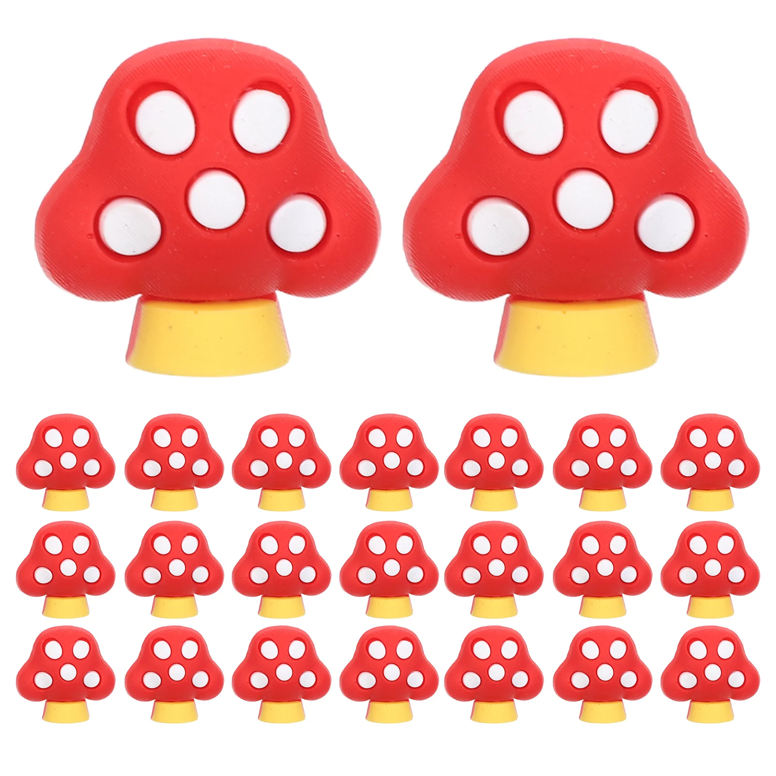 

30 шт., зажимы для карандашей в форме гриба, милый зажим для карандашей, мягкий зажим из ПВХ, съемные классные награды, школьные принадлежности