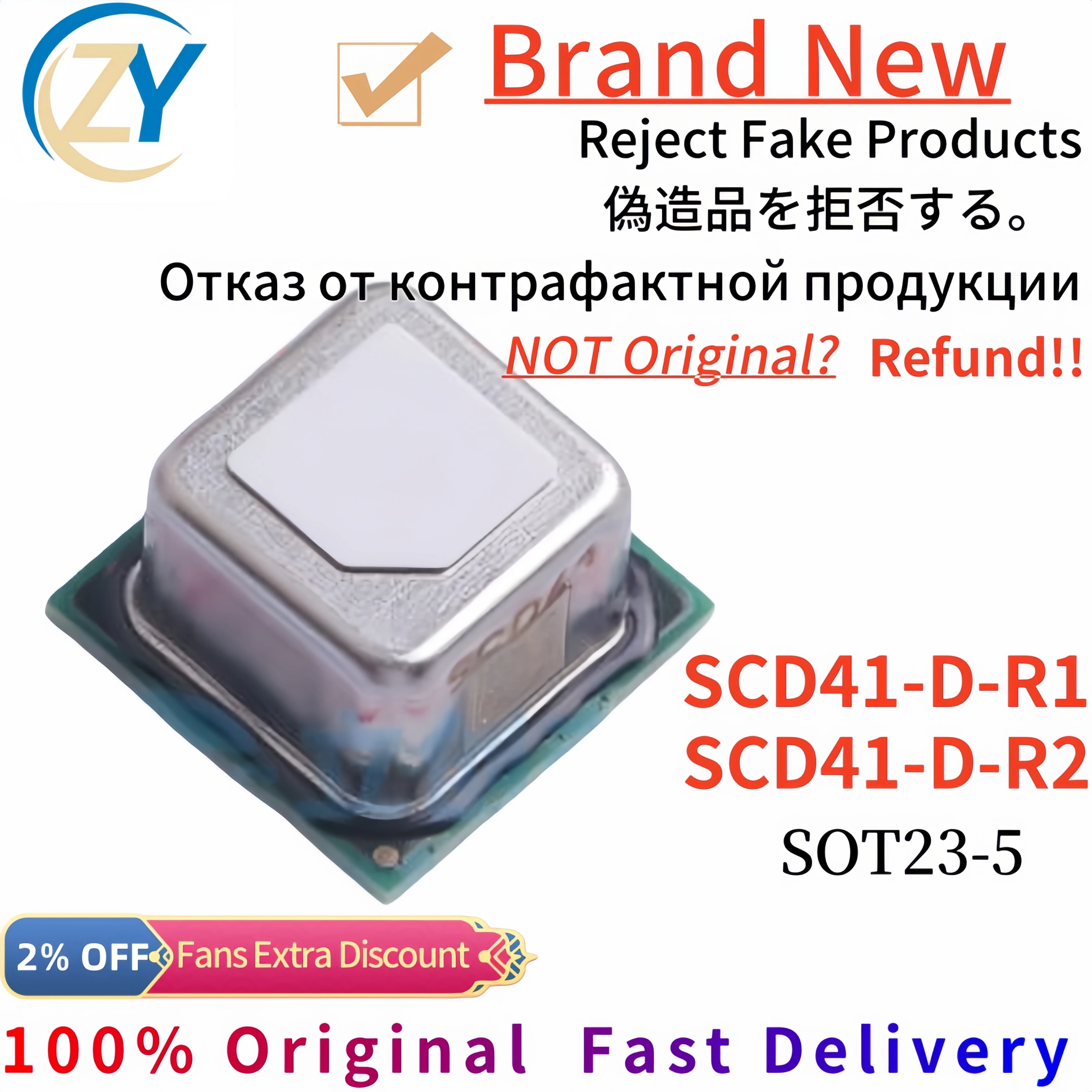 

(1pcs/lot) Original SCD41-D-R1 Air/Gas Quality Sensors SCD41 Digital I2C interface Genuine New and In Stock