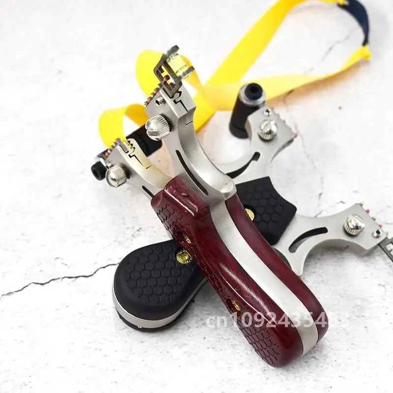 Stainless Steel Slingshot Outdoor Hunting Catapult with ABS Patch Handle Using Flat Rubber Band Slingshots Three Colors